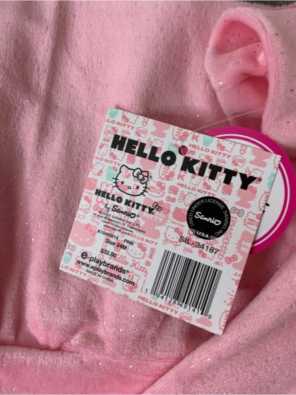 Hello Kitty Pink Girls' 2-Piece Set 24M